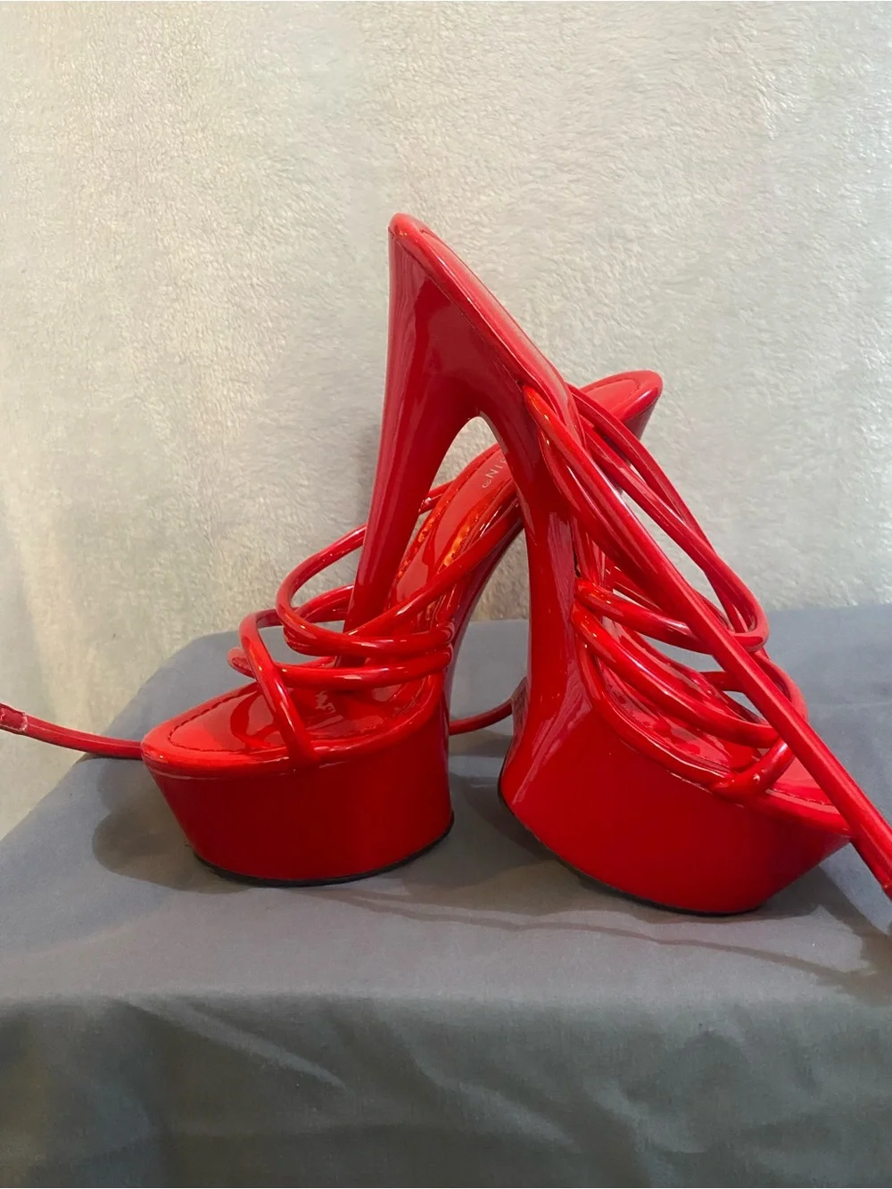 Cape Robbin Bright Red Patent Platform Heels